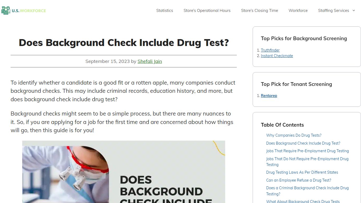 Does Background Check Include Drug Test? | As Per State Laws