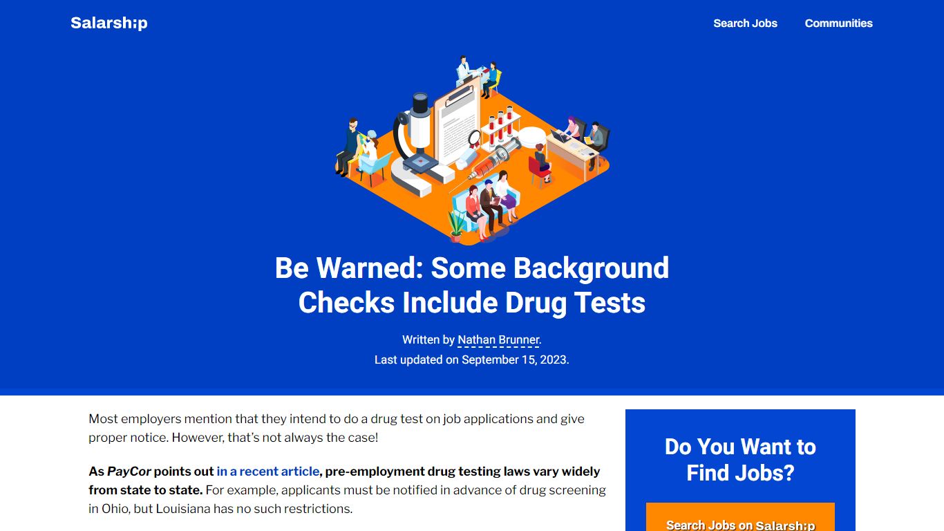 Be Warned: Some Background Checks Include Drug Tests