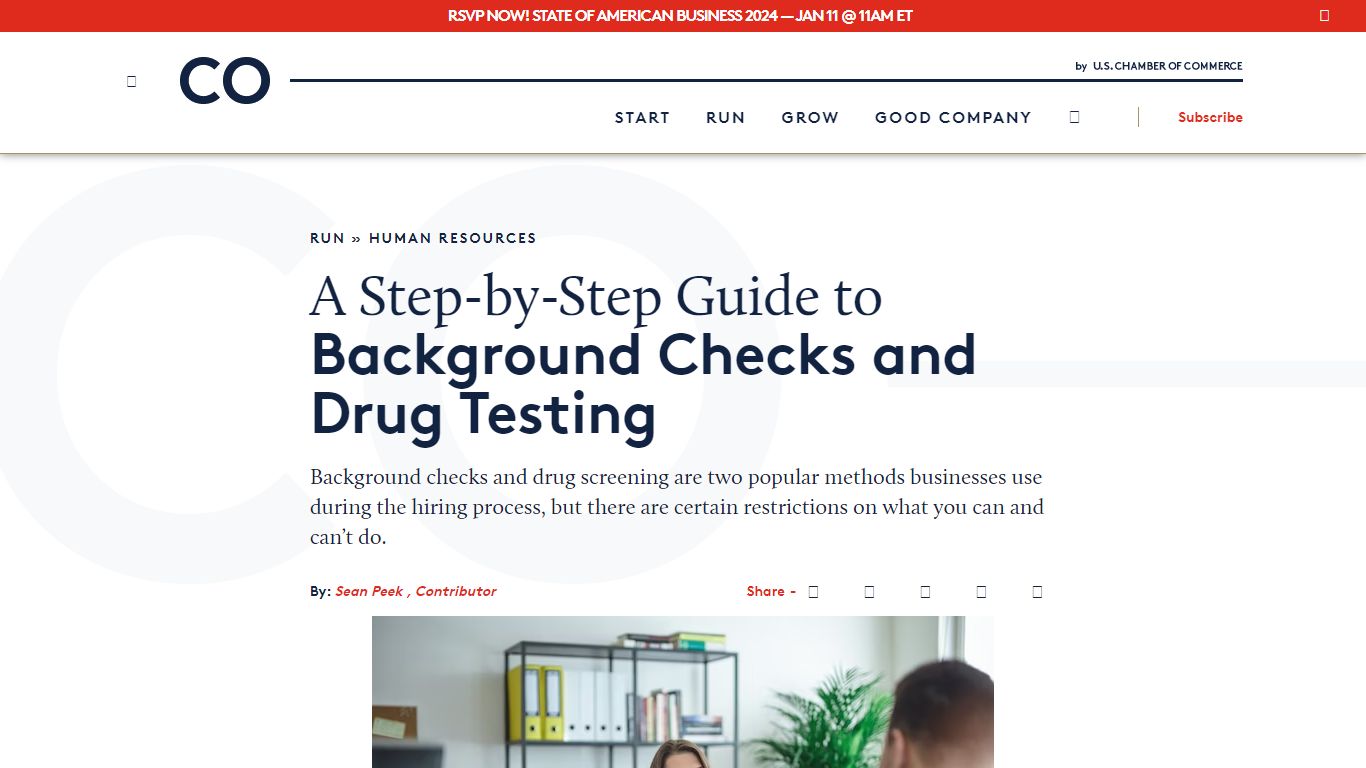 Guide to Background Checks and Drug Testing - U.S. Chamber of Commerce